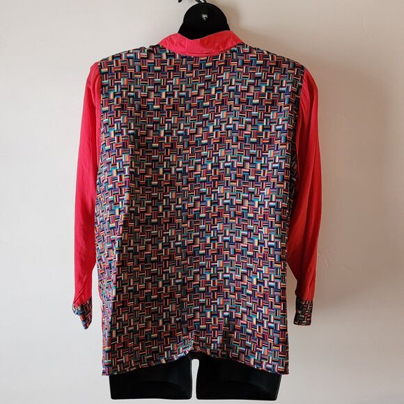 Colorful Patchwork Blouse - Picture 2 of 11